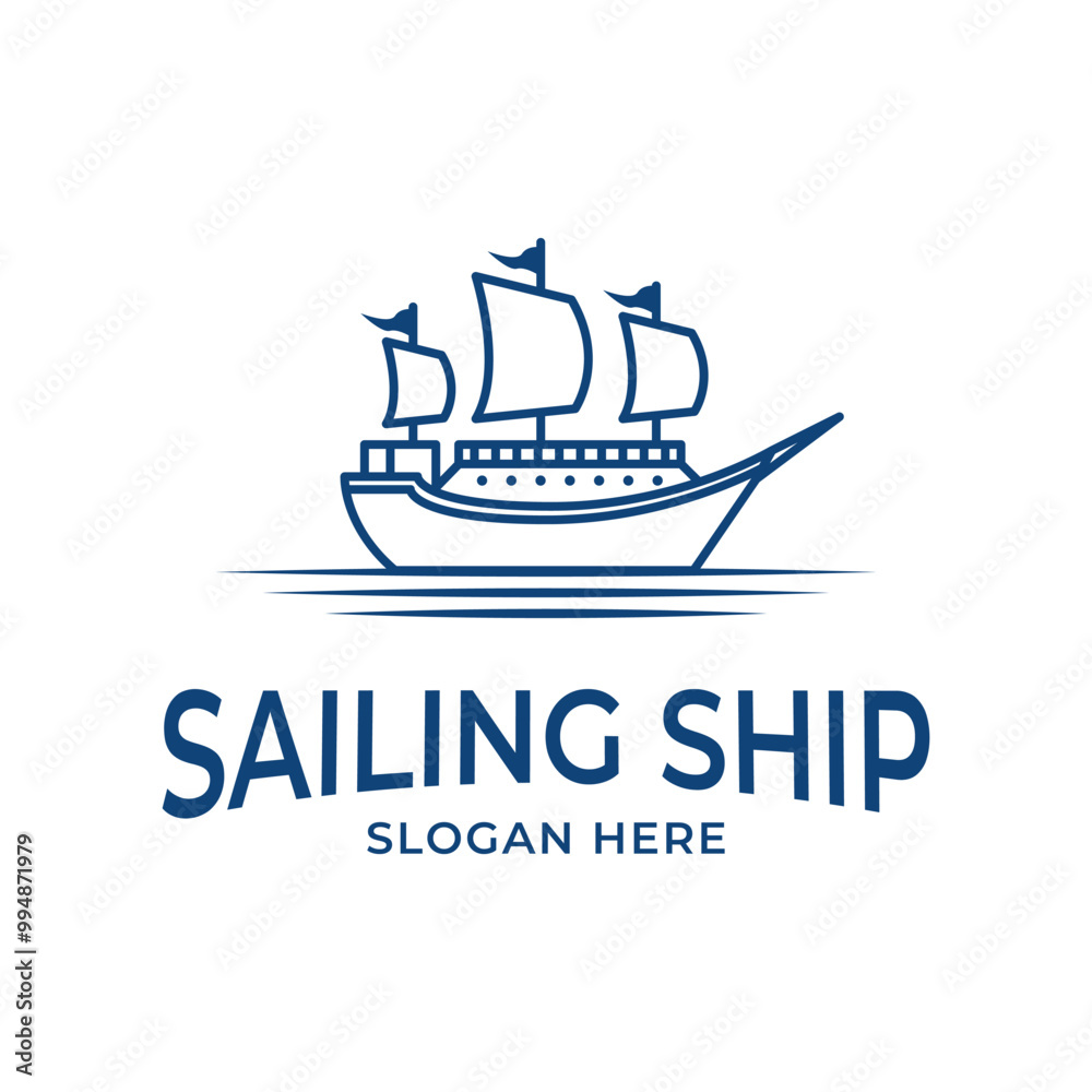 sail ship logo design concept idea pirate old template sail ship logo design concept idea pirate old template