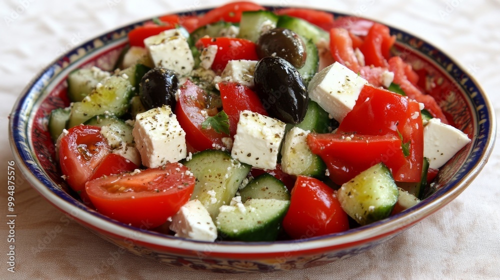 Salad with Greek elements Salad with Greek elements