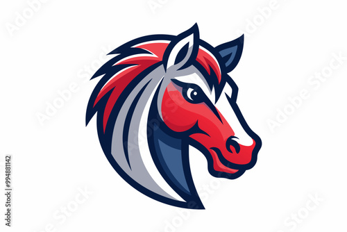 Dala Horse head mascot design vector