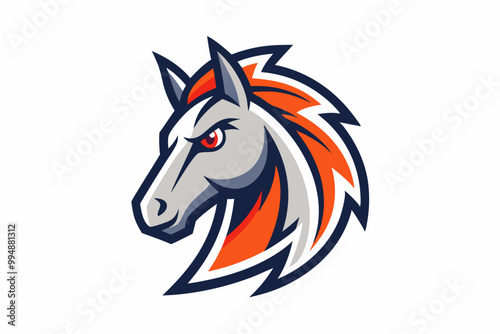 Dala Horse head mascot design vector