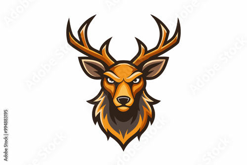 Deer head mascot logo design vector photo