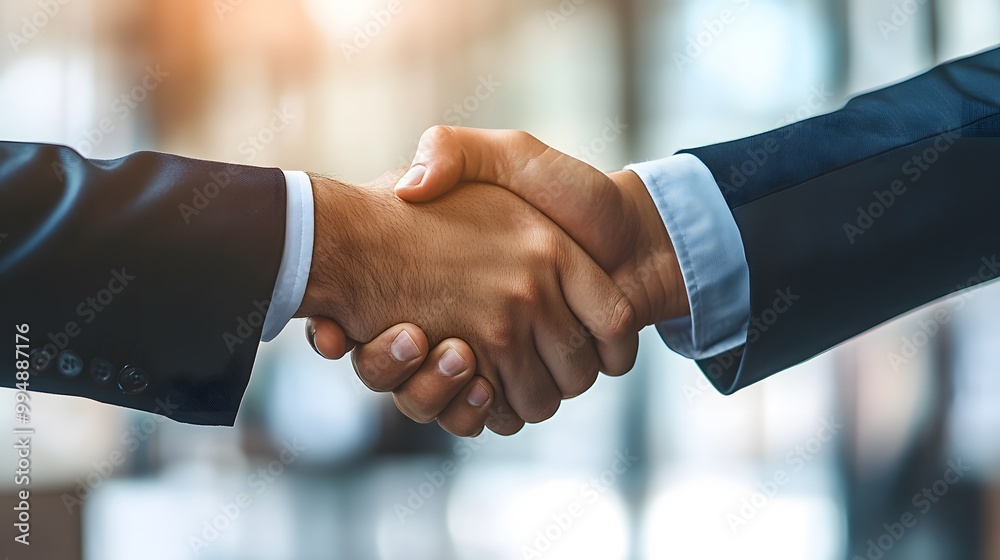 businessman handshake for teamwork of business merger and acquisition. 