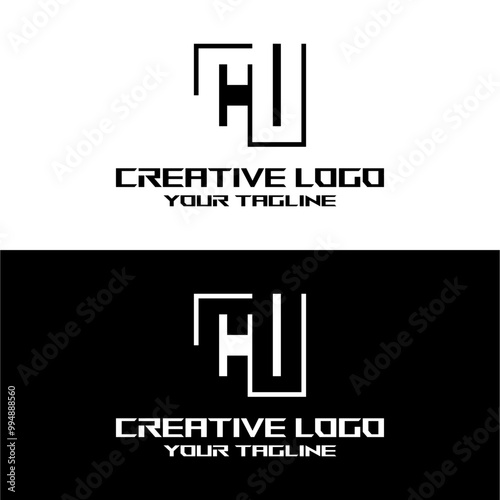 creative letter logo cu desain vektors photo