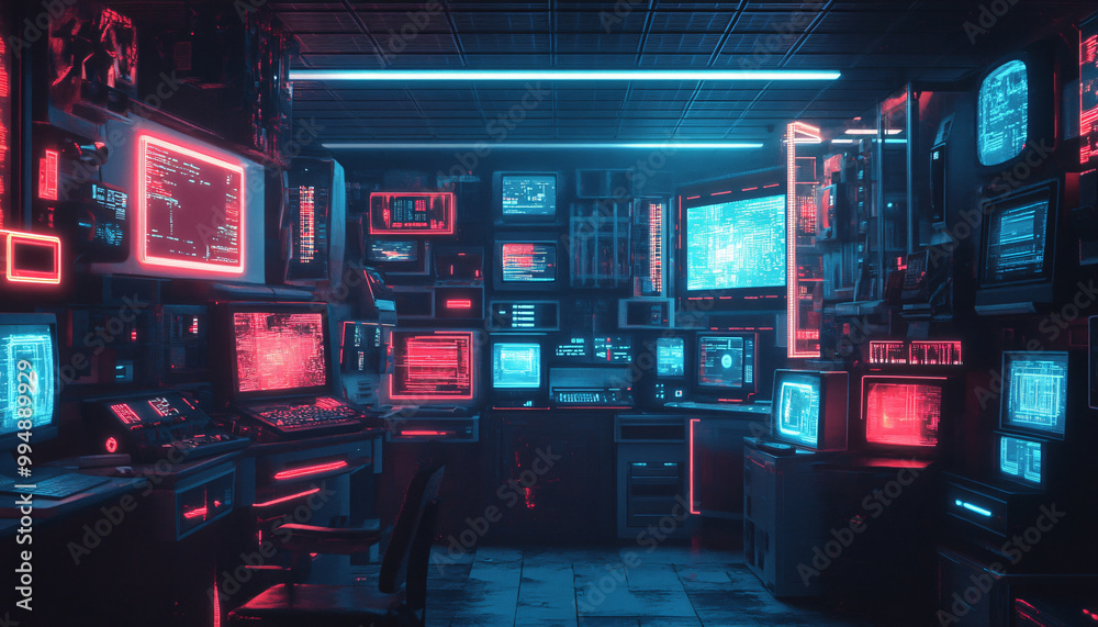 A retro-futuristic design with neon grids, VHS glitches, and pixelated elements, taking inspiration from 80s sci-fi movies and video games A retro-futuristic design with neon grids, VHS glitches, and pixelated elements, taking inspiration from 80s sci-fi movies and video games