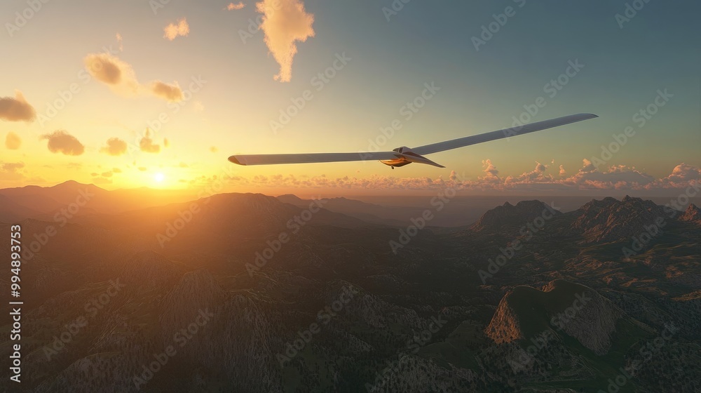 Fototapeta premium A thrilling moment of a glider soaring through the air, showcasing the art of flying without an engine.