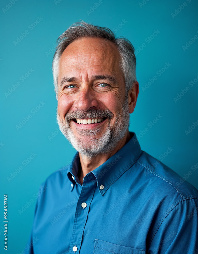 happy middle aged white caucasian man, 50 years old, blue november, prostate cancer prevention happy middle aged white caucasian man, 50 years old, blue november, prostate cancer prevention