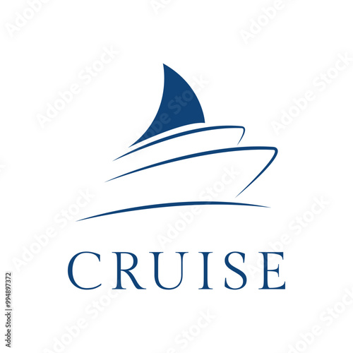 yacht logo design vector concept idea