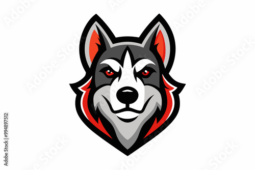 Dog head mascot logo design vector