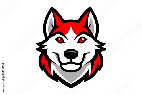 Dog head mascot logo design vector