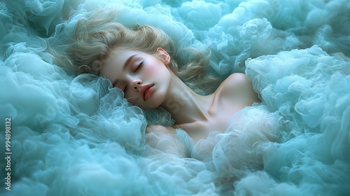 A cloud of dreams enveloping sleeping beauty.