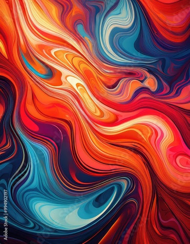 Abstract Swirling Colors