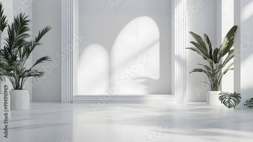 white business background. 3D Rendering. 