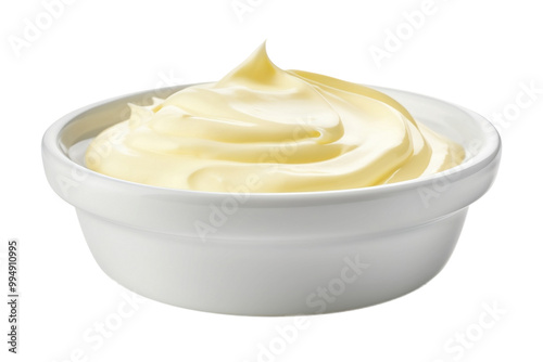 Fresh mayonnaise in ceramic dish