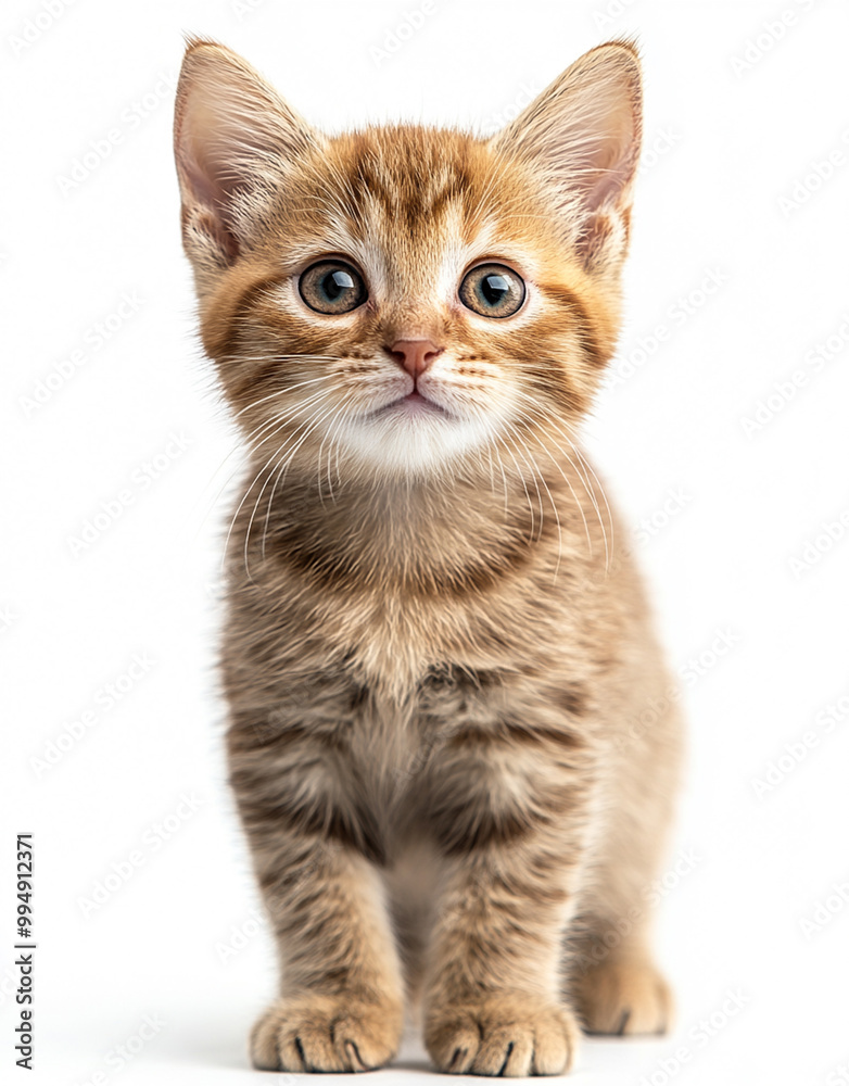 Portrait of an American Short Hair cat isolated on a white background. Portrait of an American Short Hair cat isolated on a white background.