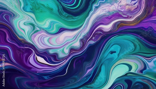 Abstract art with fluid swirls