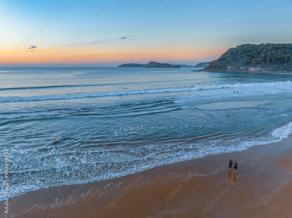 Sunrise seascape with pretty clouds in the sky Sunrise seascape with pretty clouds in the sky