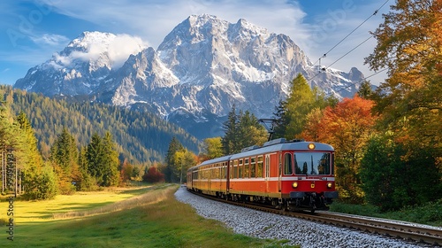 Train Journey Through Autumnal Mountain Landscape