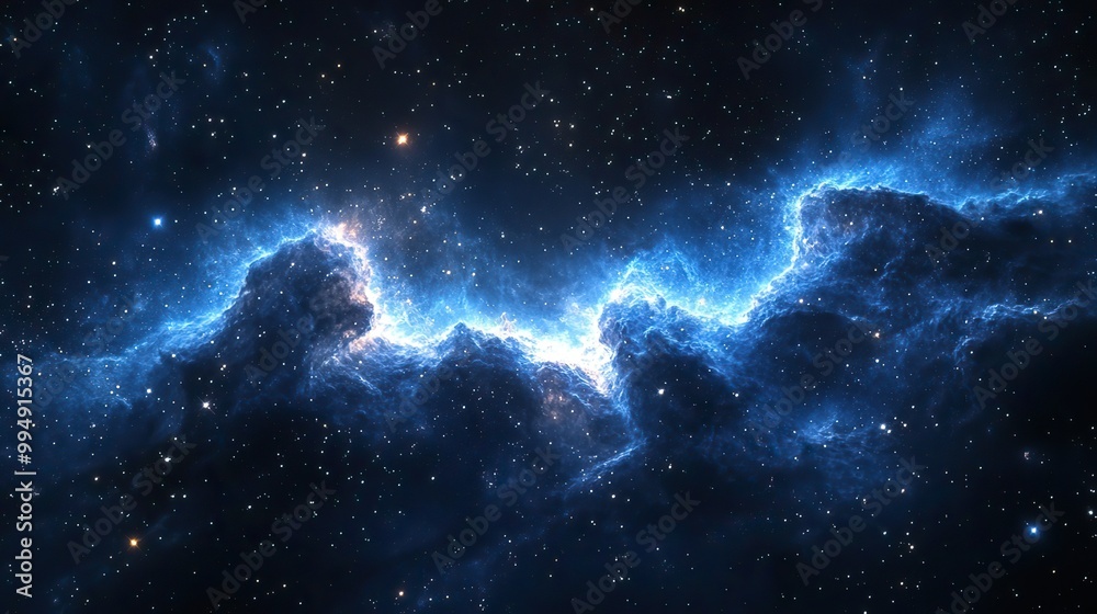 A star constellation background features a galaxy and nebula shining into the deep space night sky. A star constellation background features a galaxy and nebula shining into the deep space night sky.