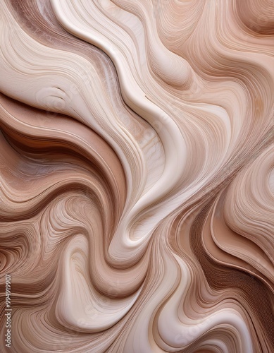 Abstract swirling pattern in beige.