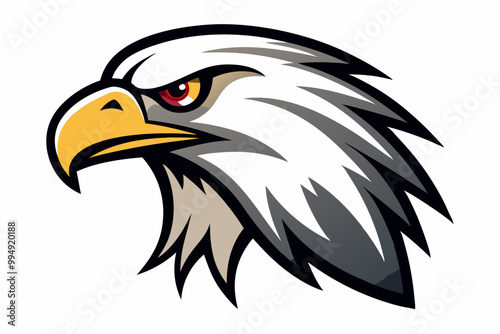 Eagle head mascot design vector