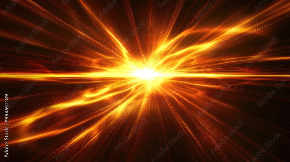 Abstract Light Burst Radiates Golden Rays, Bright and Intense, Background for Design Abstract Light Burst Radiates Golden Rays, Bright and Intense, Background for Design