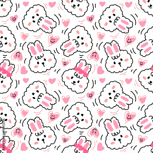 seamless pattern with hearts