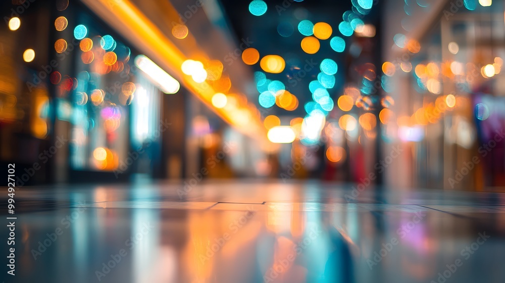 abstract blur image background of shopping mall with light bokeh and flare light bulb. abstract blur image background of shopping mall with light bokeh and flare light bulb.