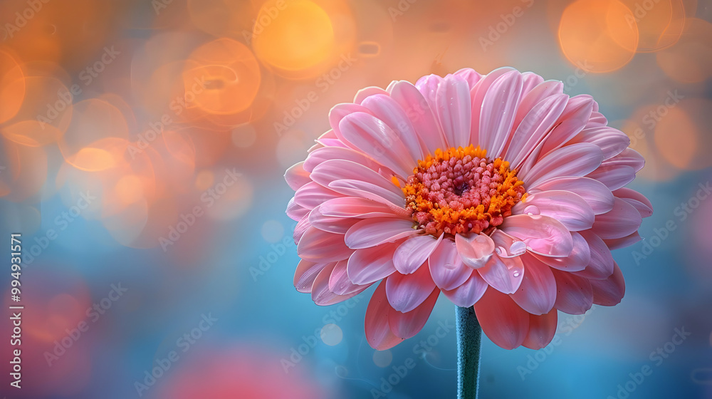 Pink Flower with Bokeh Background Illustration Pink Flower with Bokeh Background Illustration