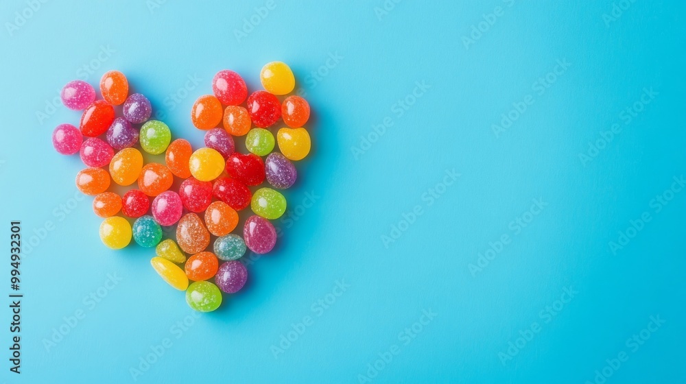 Obraz premium Candy hearts on display.