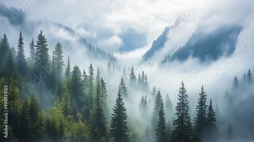 fog in the mountains