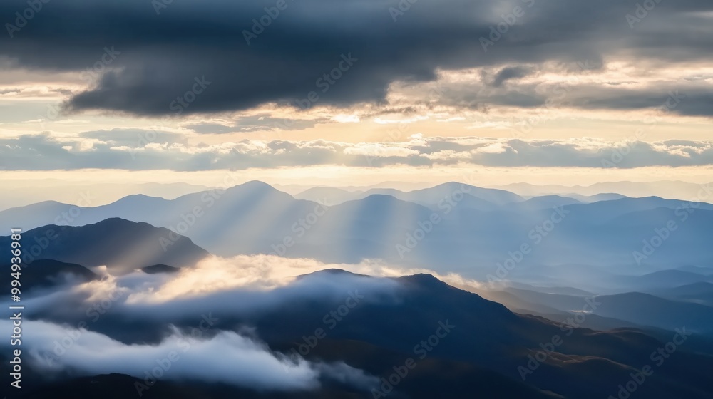 clouds over the mountains