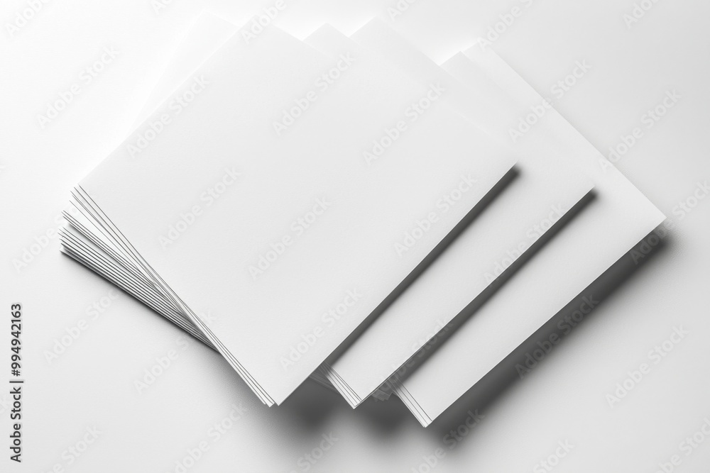 Blank A4 Stacked Paper Mockup isolated created with Generative AI Blank A4 Stacked Paper Mockup isolated created with Generative AI