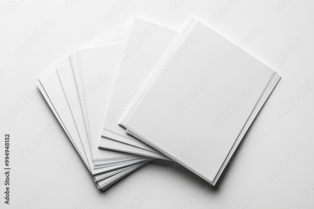 Blank A4 Stacked Paper Mockup isolated created with Generative AI Blank A4 Stacked Paper Mockup isolated created with Generative AI