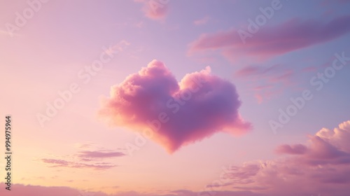 A serene sky at dusk with a single cloud shaped like a candle flame, glowing softly in pink and lavender hues