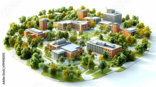Campus Buildings with Trees...