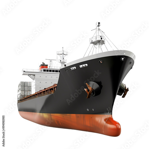 High-resolution image of a large cargo ship, ideal for maritime, transport, and shipping-themed projects and publications.