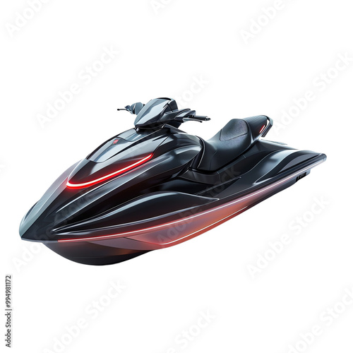 A sleek, modern jet ski with a futuristic design, perfect for high-speed water adventures and thrilling marine experiences.