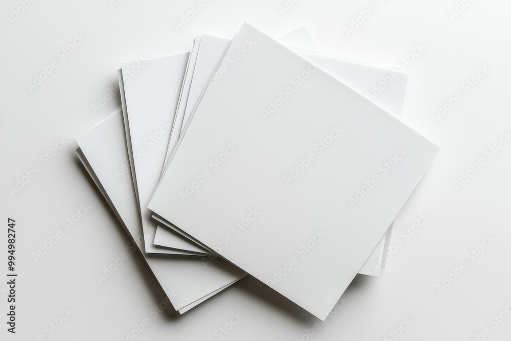 Blank A4 Stacked Paper Mockup isolated created with Generative AI Blank A4 Stacked Paper Mockup isolated created with Generative AI