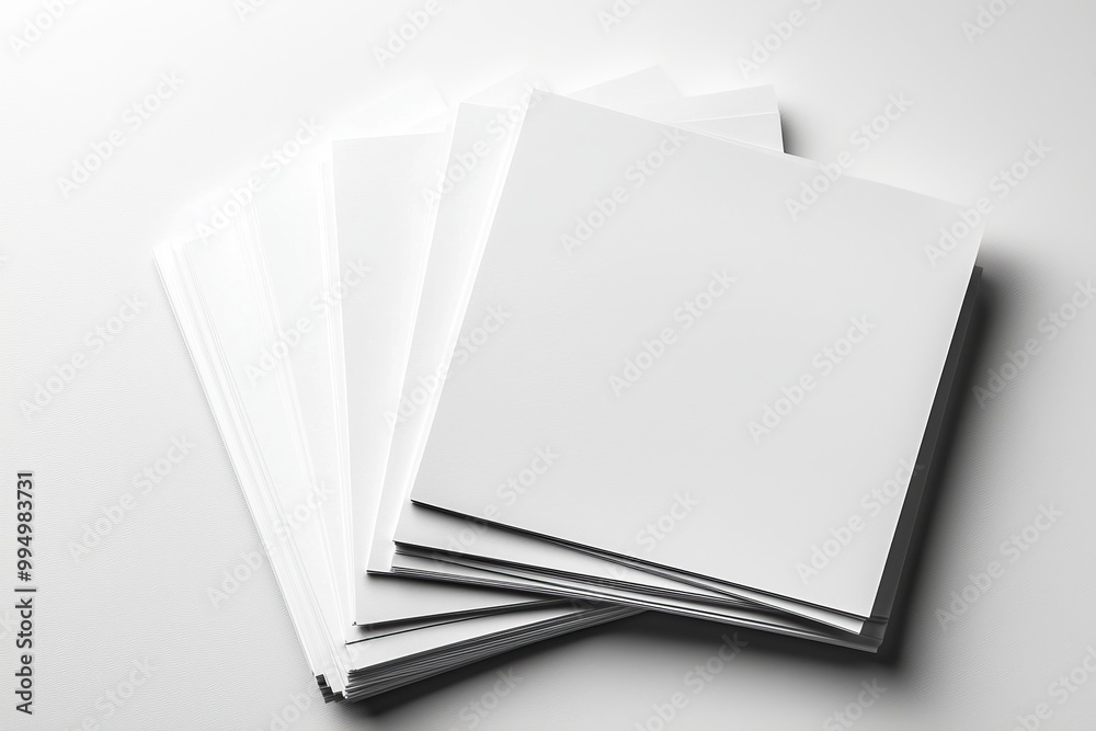 Blank A4 Stacked Paper Mockup isolated created with Generative AI Blank A4 Stacked Paper Mockup isolated created with Generative AI