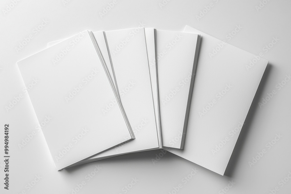 Blank A4 Stacked Paper Mockup isolated created with Generative AI Blank A4 Stacked Paper Mockup isolated created with Generative AI