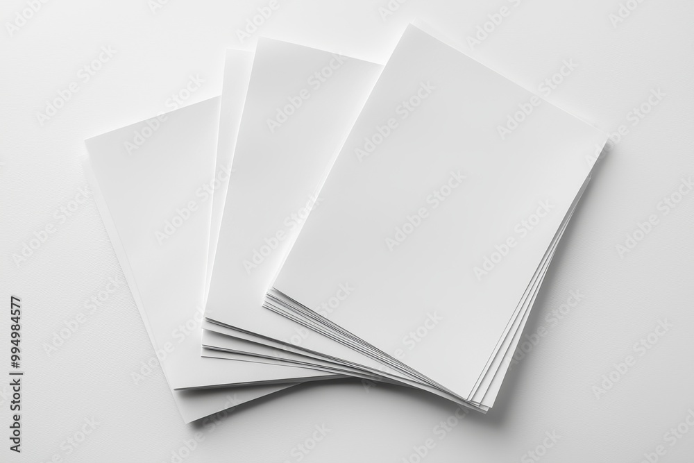 Blank A4 Stacked Paper Mockup isolated created with Generative AI Blank A4 Stacked Paper Mockup isolated created with Generative AI