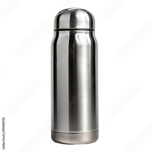 Stainless steel insulated thermos flask, perfect for keeping beverages hot or cold. Ideal for outdoor activities and daily use.