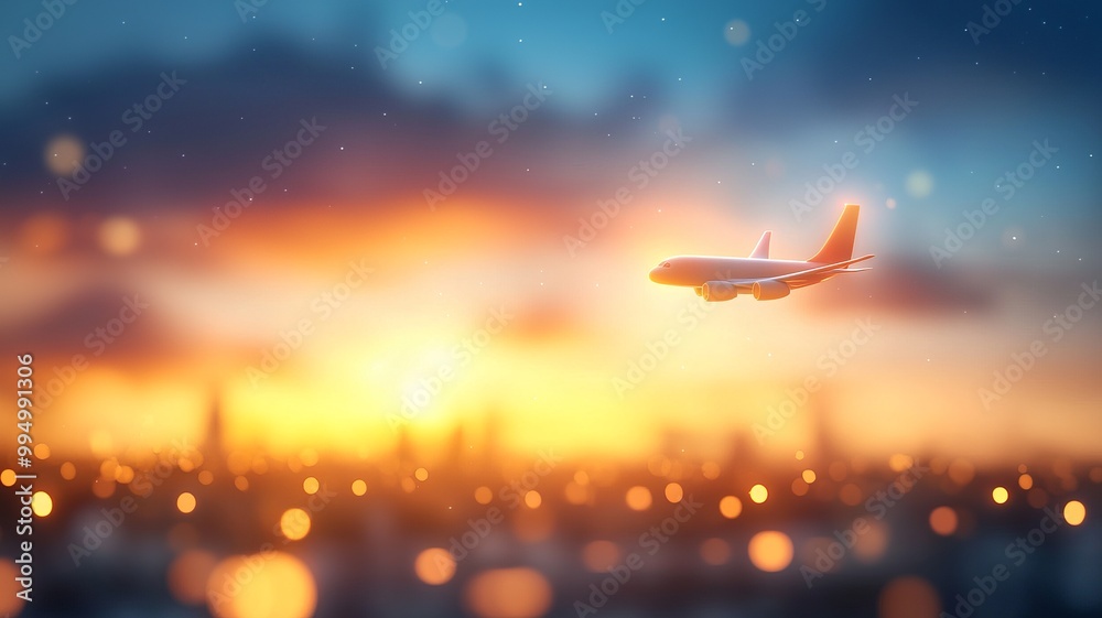 A stunning silhouette of an airplane flying against a vibrant sunset, capturing the essence of travel and adventure. A stunning silhouette of an airplane flying against a vibrant sunset, capturing the essence of travel and adventure.