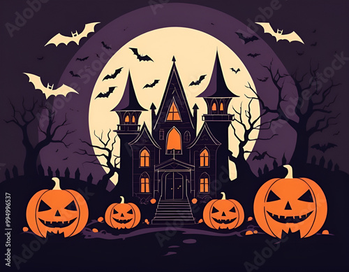 halloween background with pumpkin, halloween background with pumpkins, halloween background with pumpkin and bats