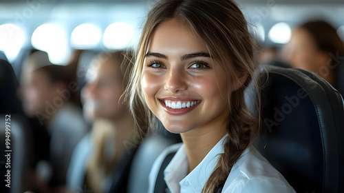 Smiling Woman on a Journey,...