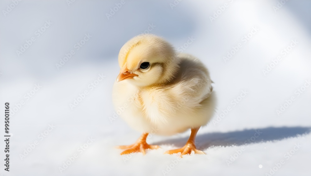 Baby Chick Over a White Background Baby Chick Over a White Background