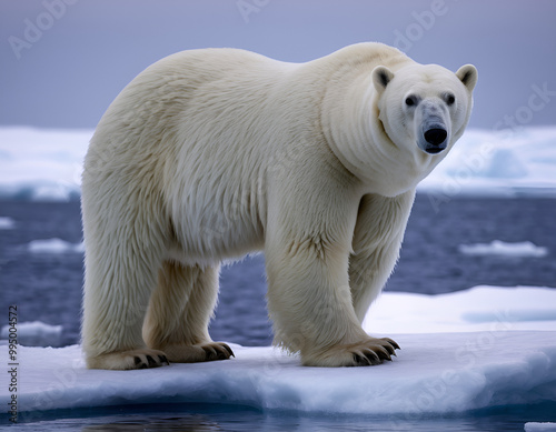 white polar bear, polar bear in the zoo, polar bear in the snow