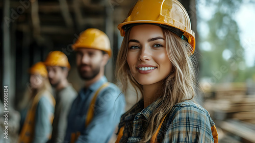 Construction Worker Smiles ...