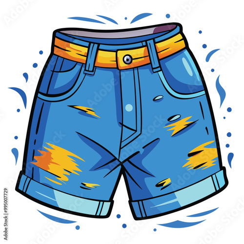 Denim Shorts vector illustration