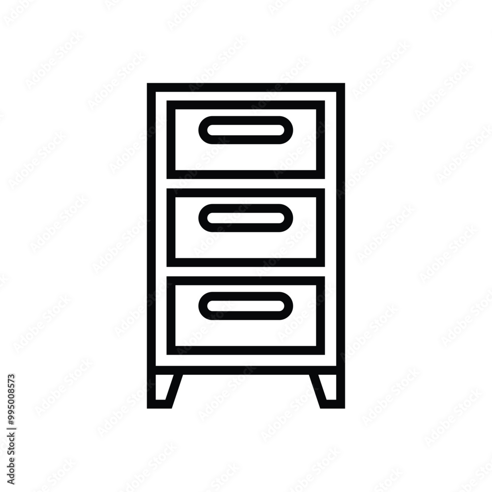 Office items icon stock vector Office items icon stock vector